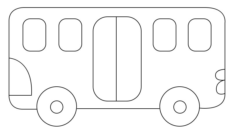 公交车简笔画 公交车的画法