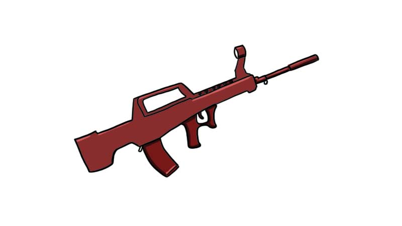 m416突击步枪简笔画