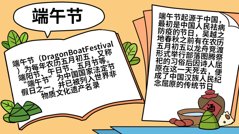 端午节手抄报内容 端午节手抄报内容画法