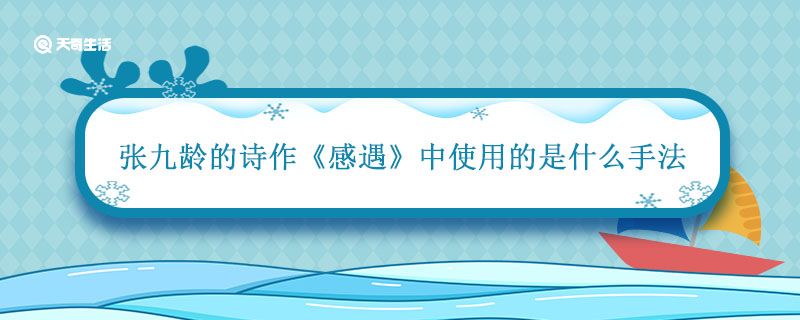 张九龄的诗作感遇中使用的是什么手法 诗作感遇中使用的是什么手法