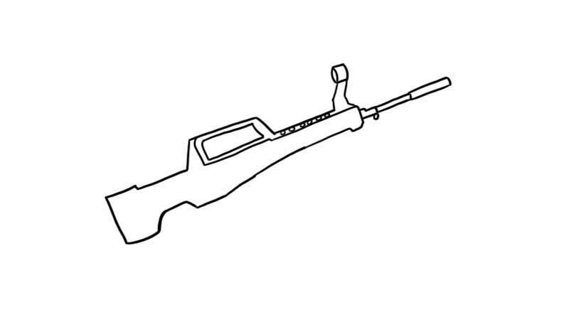 m416突擊步槍簡筆畫