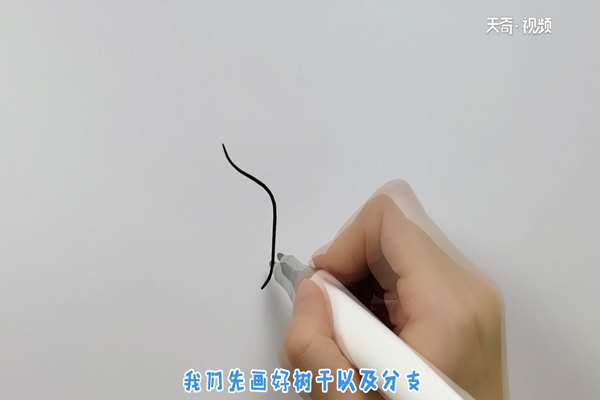 樱花树简笔画