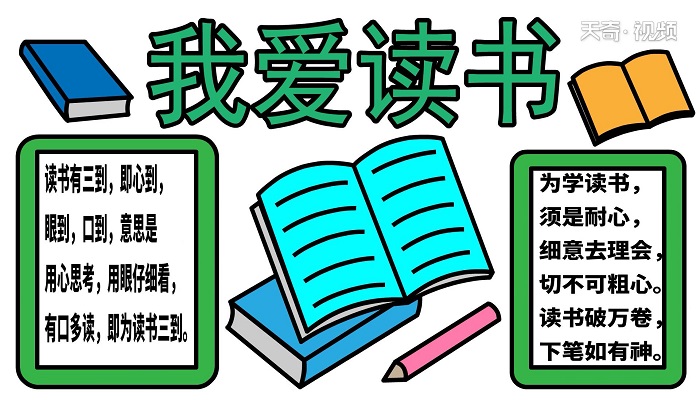 ​关于读书的手抄报 ​关于读书的手抄报怎么画