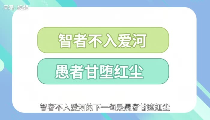 智者不入爱河下一句 智者不入爱河下一句是什么