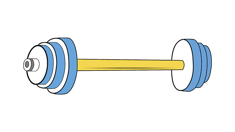 杠铃简笔画 杠铃简笔画步骤