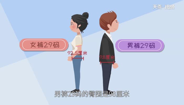 裤子29码臀围是多少 29码的裤子臀围是多少