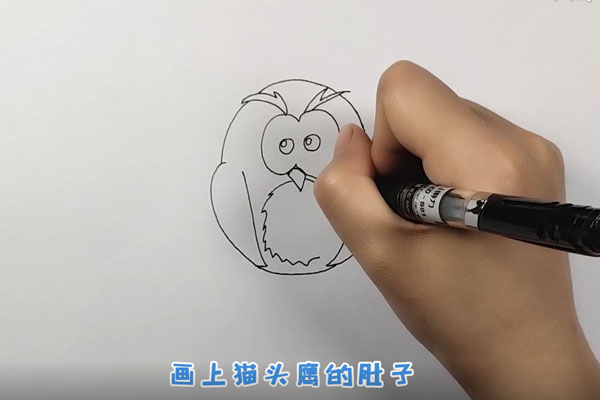 猫头鹰简笔画