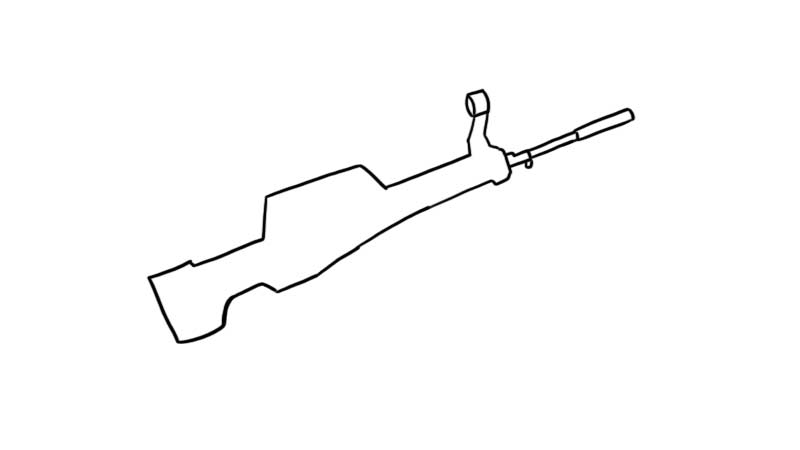 m416突擊步槍簡筆畫