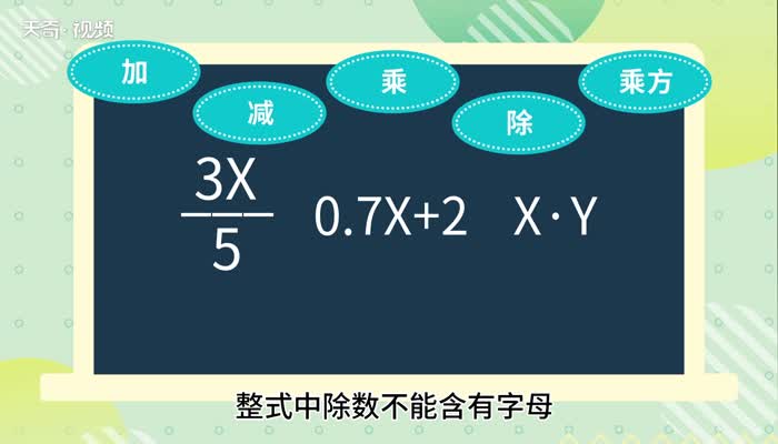 整式与代数式的区别 整式与代数式有什么区别