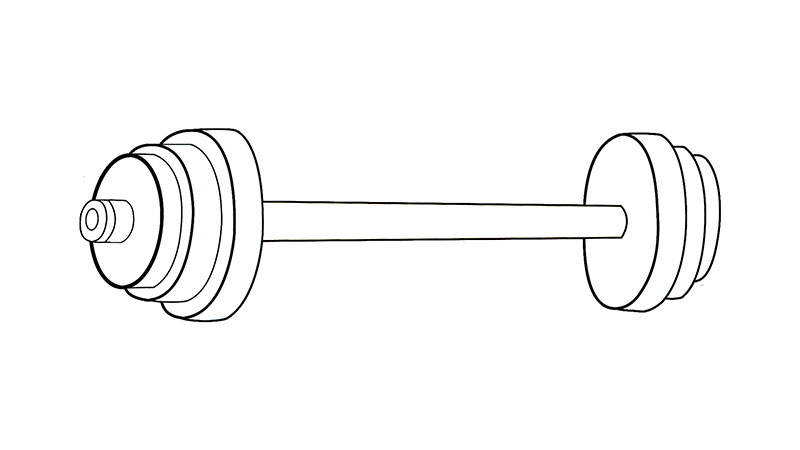 杠铃简笔画 杠铃简笔画步骤