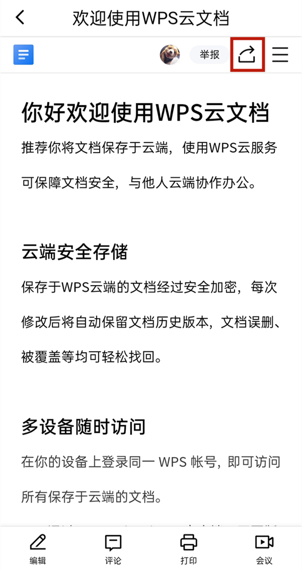 金山文檔怎么打開訪問權(quán)限