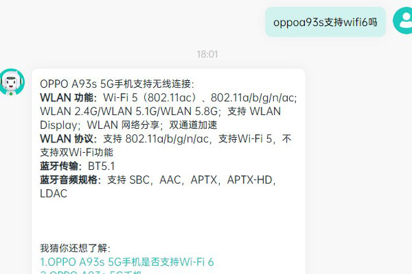 oppoa93s支持wifi6吗