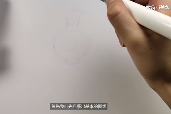 青花瓷简笔画