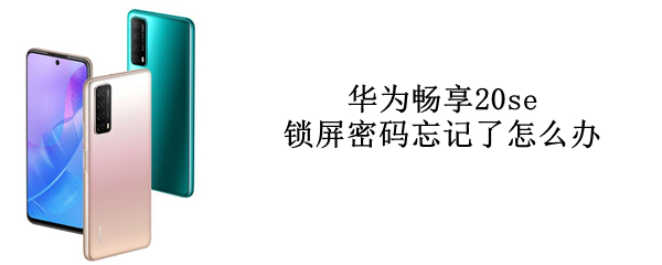 華為暢享20se鎖屏密碼忘記了怎么辦