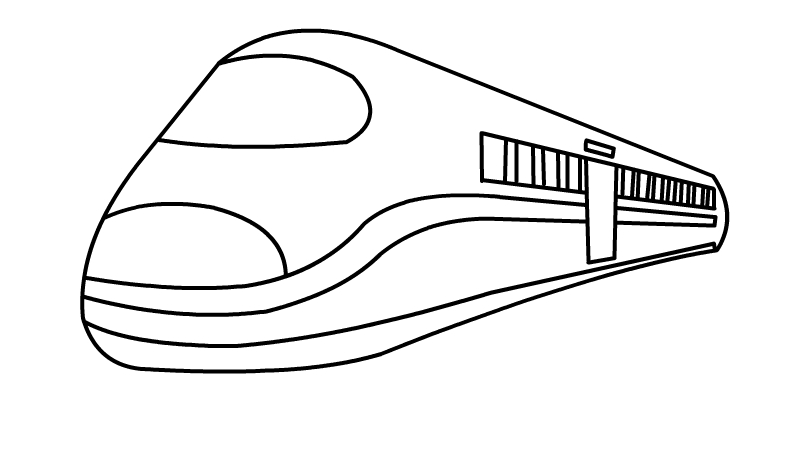 高铁简笔画怎么画步骤
