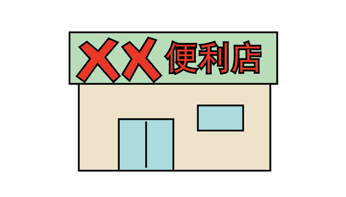  ​便利店简笔画 ​便利店简笔怎么画