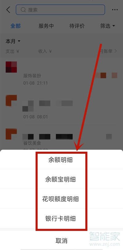 支付寶收支明細(xì)在哪里