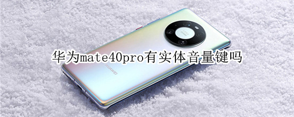 华为mate40pro有实体音量键吗