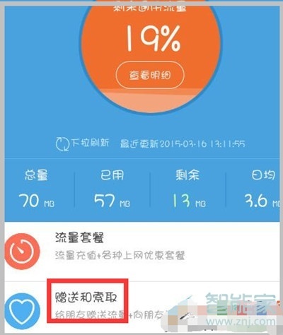 vivoZ3x怎么將流量贈(zèng)送給別人