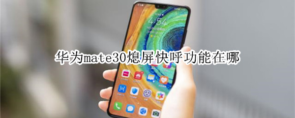 華為mate30熄屏快呼功能在哪