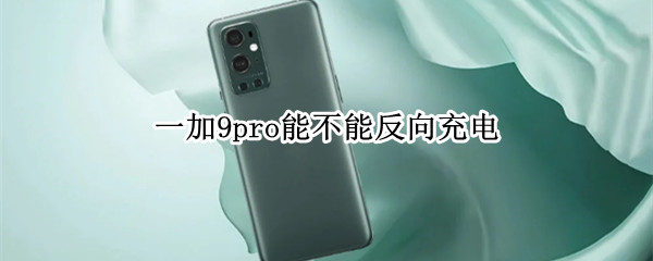 一加9pro能不能反向充電