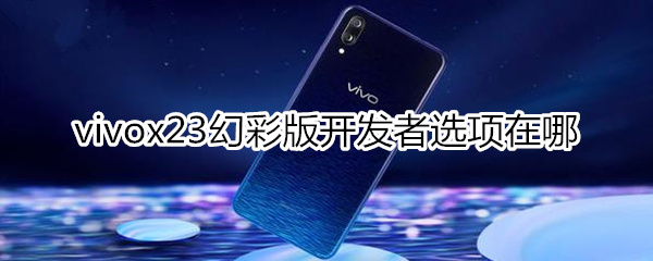 vivox23幻彩版開發(fā)者選項在哪