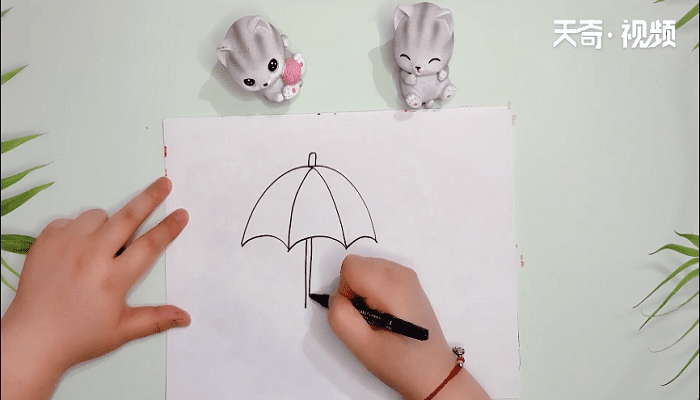 下雨的画简笔画 下雨的画画报