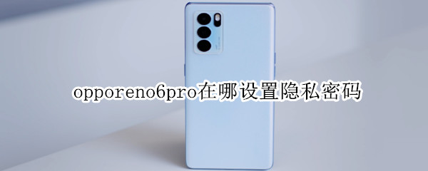 opporeno6pro在哪設置隱私密碼