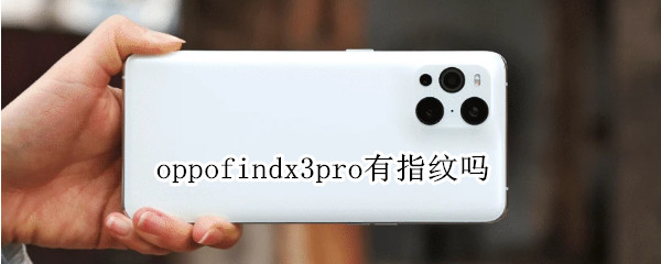 oppofindx3pro有指纹吗