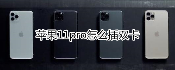 苹果11pro怎么插双卡