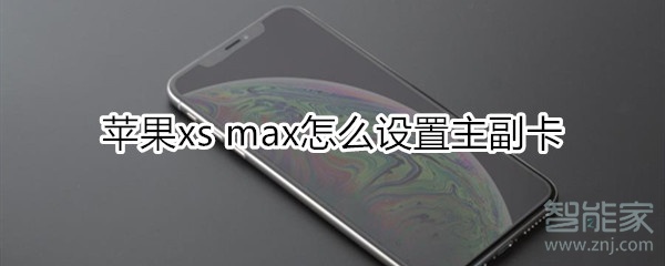 蘋(píng)果xs max怎么設(shè)置主副卡