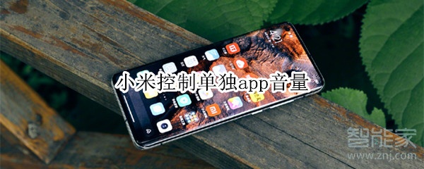 小米控制单独app音量