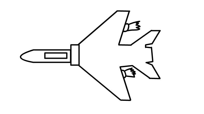 战机简笔画