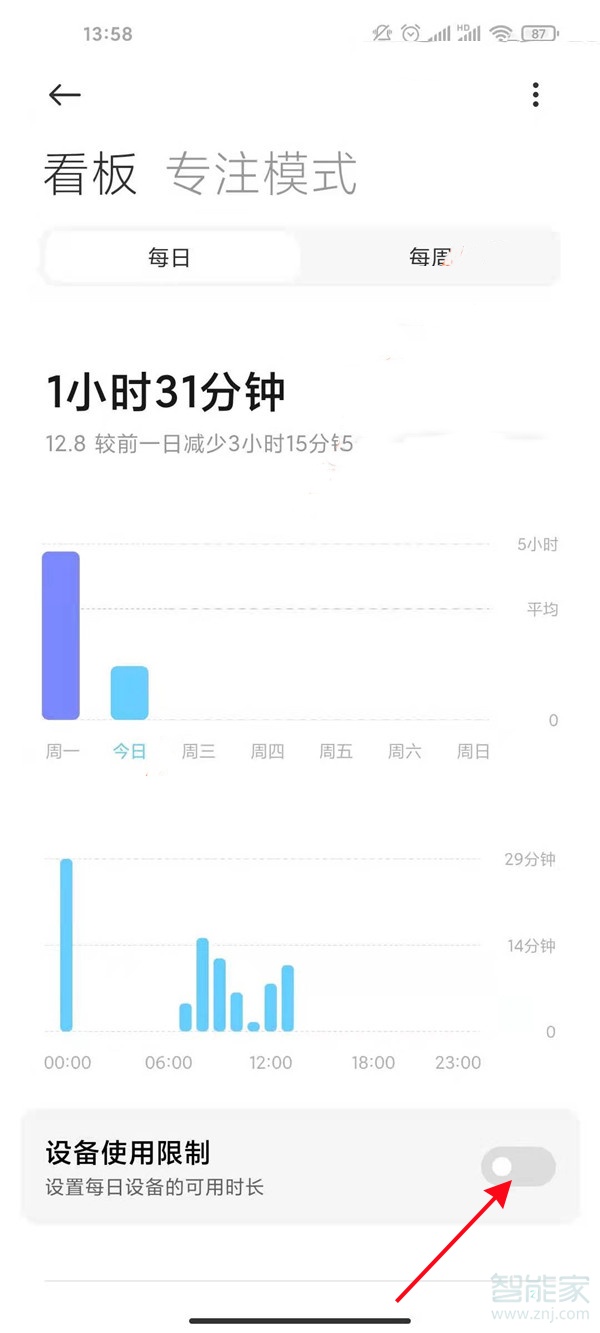 小米手机设备限制时长怎么设置