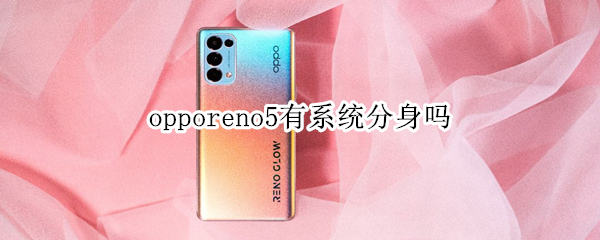 opporeno5有系統(tǒng)分身嗎