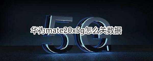 華為mate20x5g怎么關數(shù)據(jù)