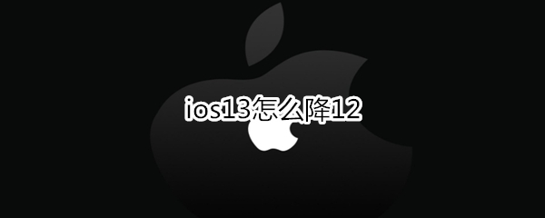 ios13怎么降12