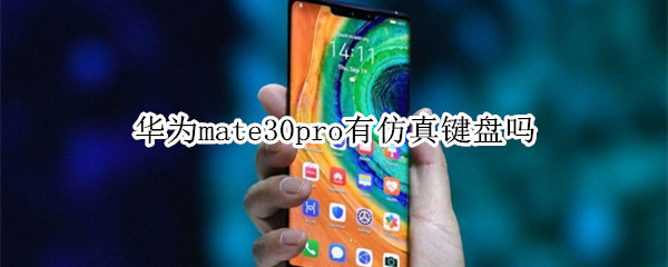 华为mate30pro有仿真键盘吗