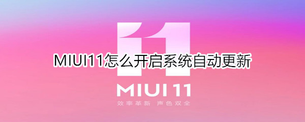 MIUI11怎么開啟系統(tǒng)自動更新