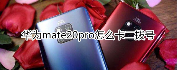 華為mate20pro怎么卡二撥號