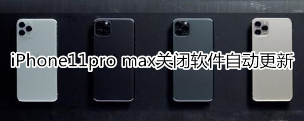 iPhone11pro max怎么關(guān)閉軟件自動更新