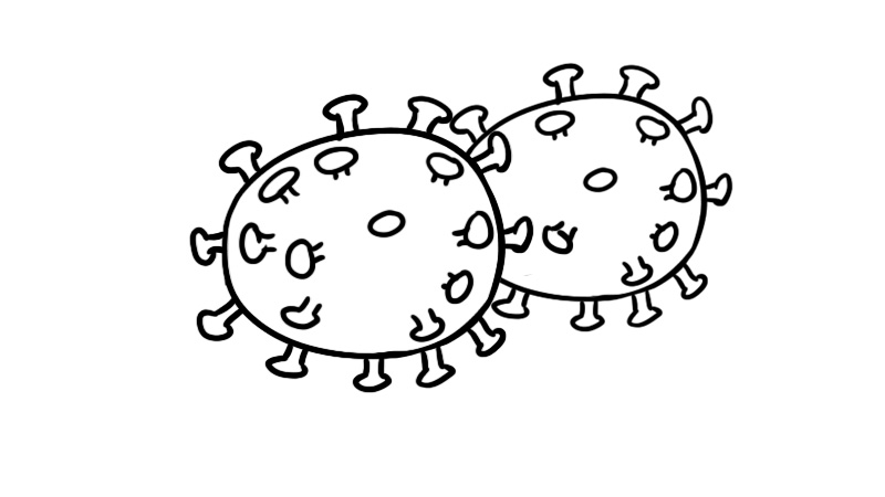 新型冠状病毒简笔画教程