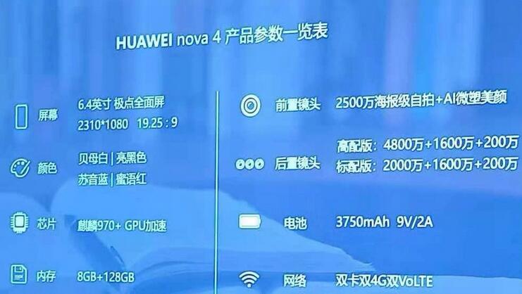 华为nova4是什么处理器