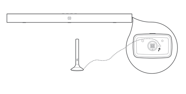 JBL Bar5.1回壁音响怎么设置无线环绕声