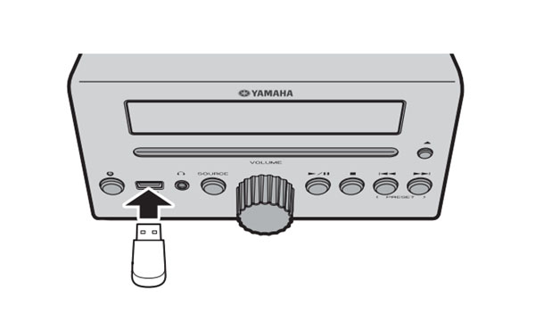 雅馬哈MCR-B043怎么播放USB設(shè)備音源