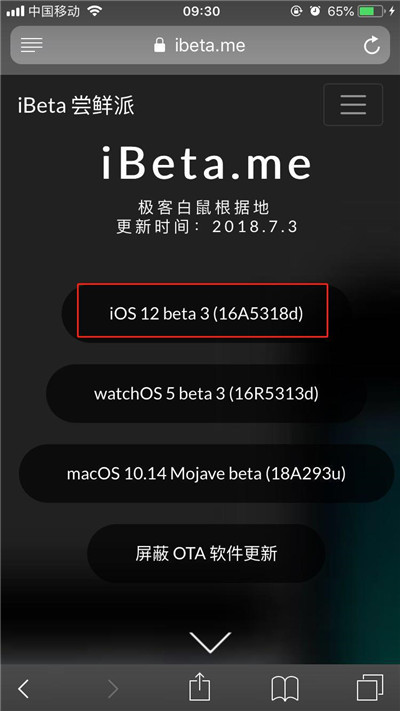 ios12beta3怎么升级