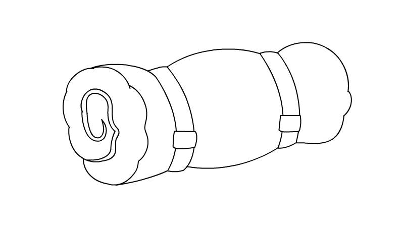 睡袋的简笔画步骤  睡袋的简笔画教程