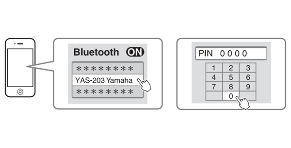 雅马哈YAS-203家庭影院音箱怎么与蓝牙装置配对