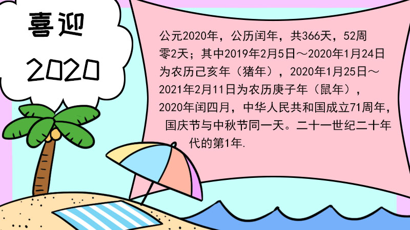 喜迎2020的手抄報(bào)  喜迎2020的手抄報(bào)怎么畫