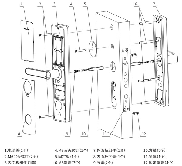 凱迪仕tk2指紋鎖安裝說明書